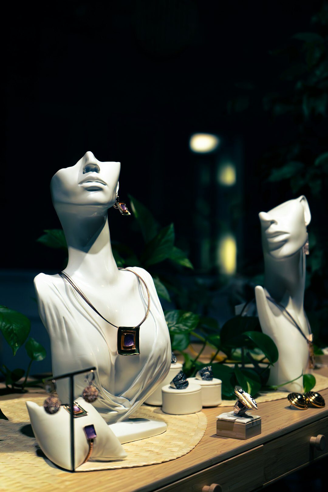 luxury store interior with jewelry