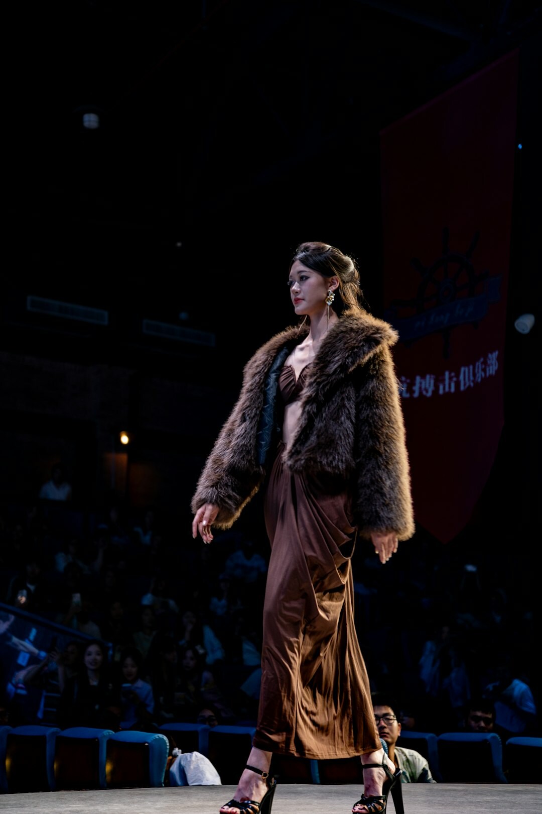 luxury fashion model on runway